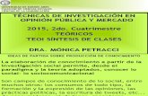 Presentacion en diapositivas I SÍNTESIS delPrograma 2015 de Tecnicas de Investigación en Opinión Pública y Mercado.n