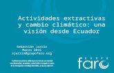 Actividades Extractivas y cambio climático Grupo Faro