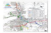Mapa del proyecto de Red de ciclovías en la ciudad de Valencia
