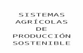 Sistemas Agrícolas de Producción Sostenible