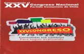 Convocatoria al XXV Congreso Nacional del Partido Comunista de Chile