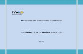 Prueba Escrita MEP 2015 Descripción de los parámetros para la aplicación de las pruebas escritasDescripción de los parámetros para la aplicación de las pruebas escritasDescripción