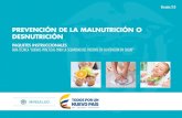 Prevenir La Malnutricion o Desnutricion