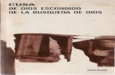 Cusa, Nicolas de - De Dios Escondido. de La Busqueda de Dios. Ed. Aguilar 1973
