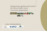 Propuesta Gubernamental de Desarrollo Rural. Lecturas populares