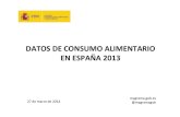 Agricultura: Presentación Datos Consumo Alimentario 2013