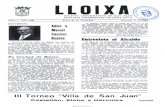 LLOIXA. Número 01, julio /juliol 1981. Butlletí Informatiu de Sant Joan. Boletín informativo de Sant Joan.  Autor: Asociación Cultural Lloixa