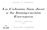 Vernaz. La colonia San José y la inmigración europea.