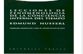 Edmund Husserl, Lecciones de fenomenología de la conciencia interna del tiempo, E