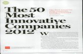 5. Presentación en Equipo 2- 2012 The 50 most innovative companies TR50
