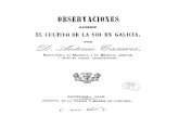 Observaciones Sobre El Cultivo de La Vid en Galicia (1843)