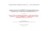 Politicas industriales en Brasil Chile, Colombia y México. CAB Colciencias. Jaime Acosta