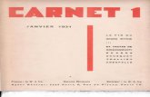 Carnet 1 - Janvier 1931, par Carlo Suarès