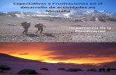 Expectativas y Frustraciones en el desarrollo de actividades en Montaña