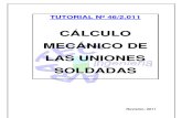 CÁLCULO MECÁNICO DE LAS UNIONES SOLDADAS