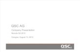 QSC Company Presentation Q2-2012