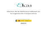 EFECTOS DE LA REFORMA LABORAL EN LA LEGISLACION COOPERATIVA (Es)