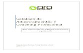 Catálogo Adiestramientos y Coaching Profesional