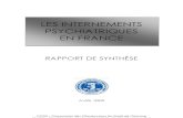Les internements psychiatriques en France - rapport de synthèse 2009