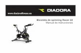 Manual instrucciones bicicleta ciclismo indoor Diadora racer 22