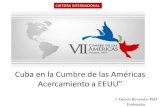 Cuba en la cumbre de las américas: acercamiento a EEUU