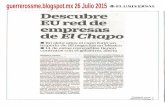 Descubre EU red de empresas de El Chapo| 14 empresas del Chapo proveen a gobierno