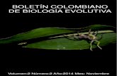 Boletín Colombiano de Biología Evolutiva COLEVOL 2014 v.2 n.2