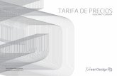 Tarifa 2016 muebles jardín Greendesign (IVA no incluído)