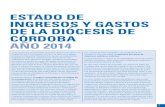 Ingresos y gastos de la Diócesis de Córdoba del año 2014