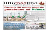 26 de Diciembre 2015, Costaria 50 mmdp pago de pensiones en Pemex