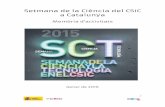 Memoria d'activitats · Setmana de la Ciencia 2015 · CSIC Catalunya