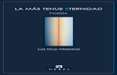 La Más Tenue Eternidad. Poesía (2014). Luis Cruz-Villalobos
