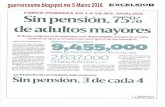 Sin pensión, 75% de adultos mayores