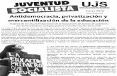 Boletín UJS | Antidemocracia, privatización y  mercantilización de la UPR | marzo 2016