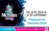 Programas de Patrocinio 2016 Torneo de Futbol de los Barrios