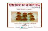 Recetario de la 10ª edición del Concurso de repostería. Bibliotecas municipales de Huesca