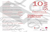 Programació d'activitats 10 Anys Biblioteca Tortosa