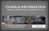 Charla Informativa Familias 3ESO- IESFNIEVA