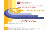 Prueba de diagnóstico de lengua castellana 3º de primaria- Murcia 2016.