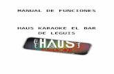 Manual de funciones haus karaoke el bar de leguis