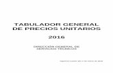 tabulador general de precios unitarios 2016 dirección general de ...