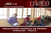 RESOLUCIÓN MODELO DE PRUEBA CIENCIAS - FÍSICA