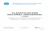 CLASIFICACIÓN DECIMAL UNIVERSAL –CDU-