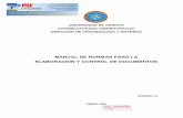 manual de normas para la elaboración y control de documentos