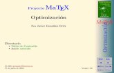 MaTEX Optimiza ci´on Optimización