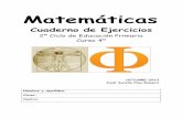 Cuaderno de Ejercicios Matemáticas 4º