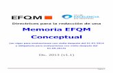 Directrices para la Redacción de una Memoria EFQM Conceptual