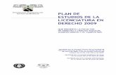 PLAN DE ESTUDIOS DE LA LICENCIATURA EN DERECHO 2009