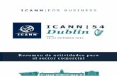 ICANN54 Resumen de actividades para el sector comercial
