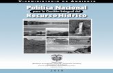 La Política Nacional para la Gestión Integral del Recurso Hídrico